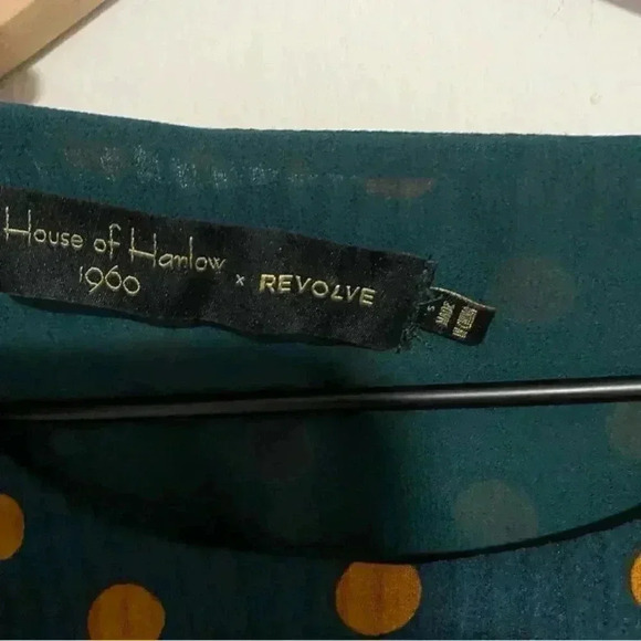 Revolve House of Harlow Polka Dot Long Sleeve Cropped Blouse Small - Picture 5 of 5